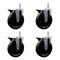 Service Caster 6 Inch Phenolic Wheel Swivel 34 Inch Threaded Stem Caster Set with Brake SCC SCC-TS20S615-PHS-PLB-34212-4 - alternate 1